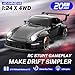ACAMMZAR RC Drift Car 124 Remote Control Car for Kids 20KMH 4WD High Speed RC Cars with Lights Extra Racing Tires Vehicle for Adults Boys Girls Black - Image 4
