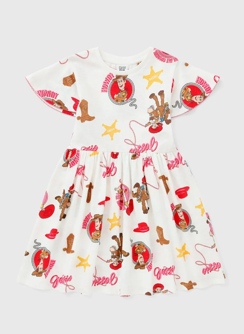 Matalan Disney Toy Story Girls White Jessie & Woody Dress