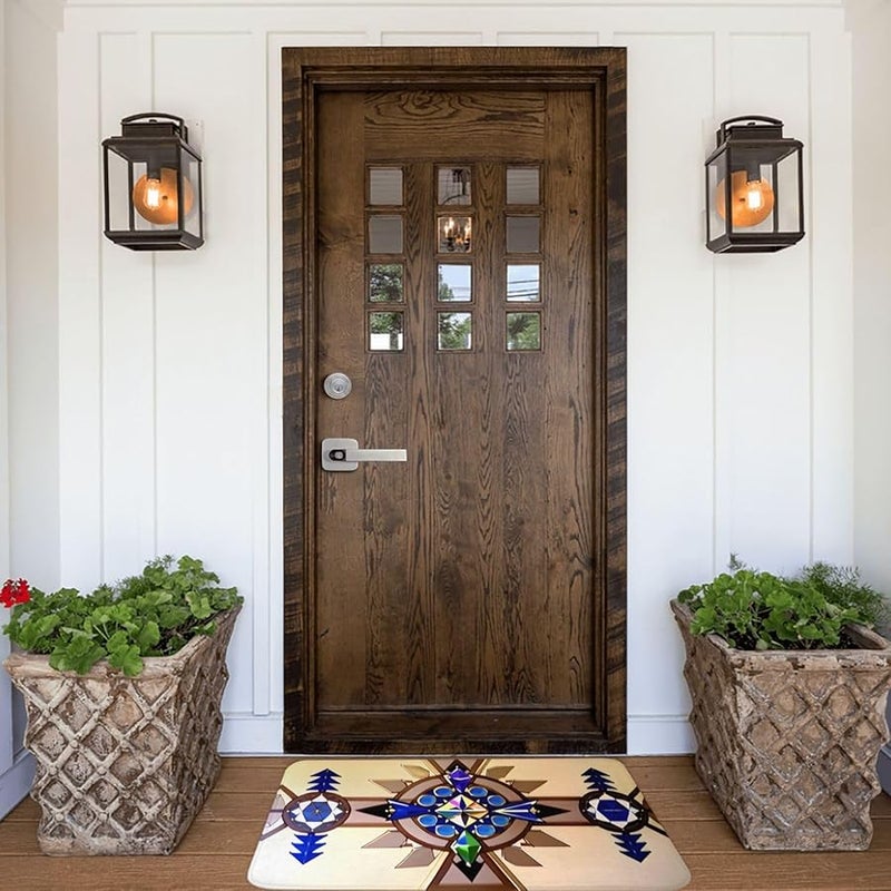 Aboriginal Painting Doormat 16x24 Indoor Outdoor Front Door Mat For Patio Garage Porch - Image 1