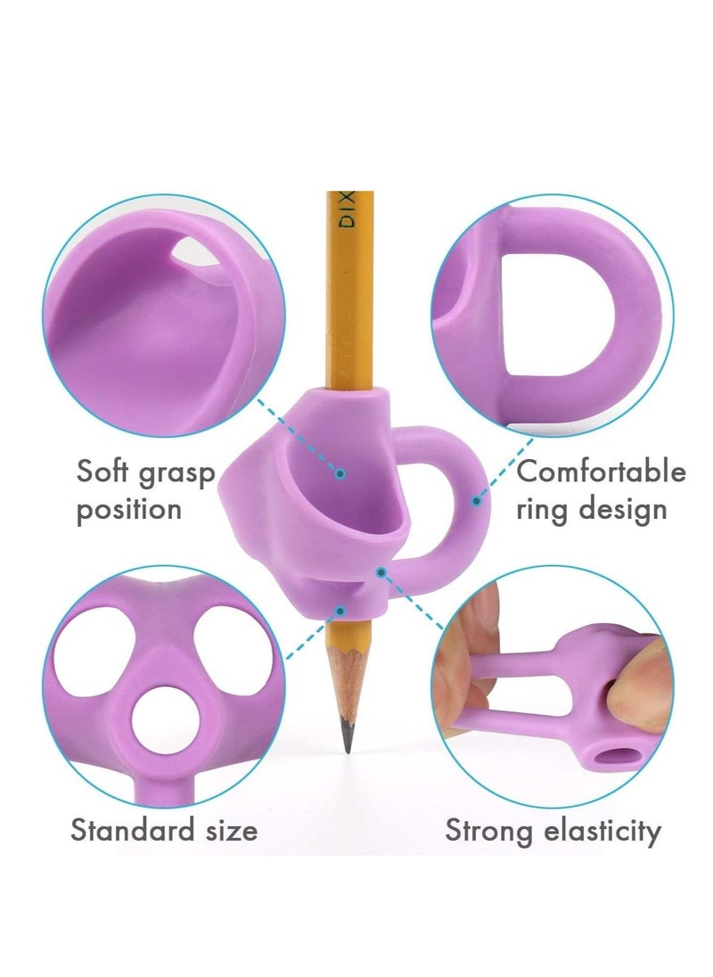 Generic - Pencil Grips, Breakthrough Assorted Writing Aid Grip Trainer Posture Correction Finger Grip for Kids Preschoolers Children Adults Special Needs for Lefties or Righties(6PCS) - Image 1