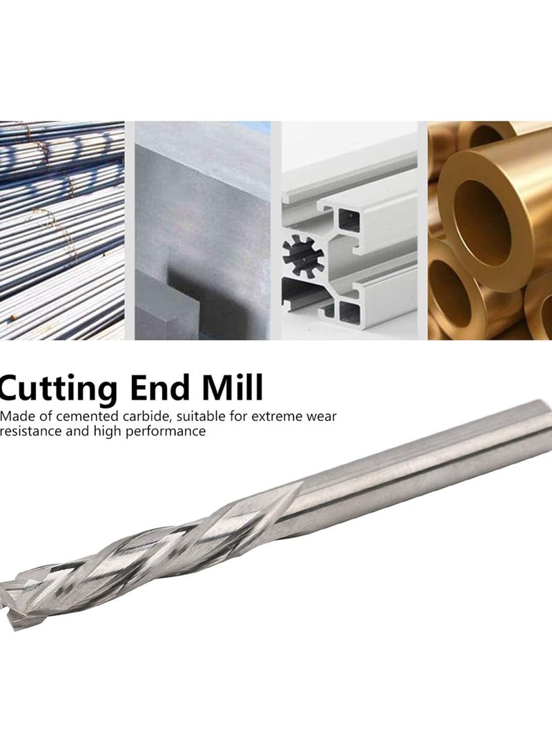 3 Flute End Mill Cutter, Tungsten Steel 5 x 5 x 22 x 55mm Round Shank End Milling Cutter Tool Drill Bit Tool for Aluminum Metalworking Tool