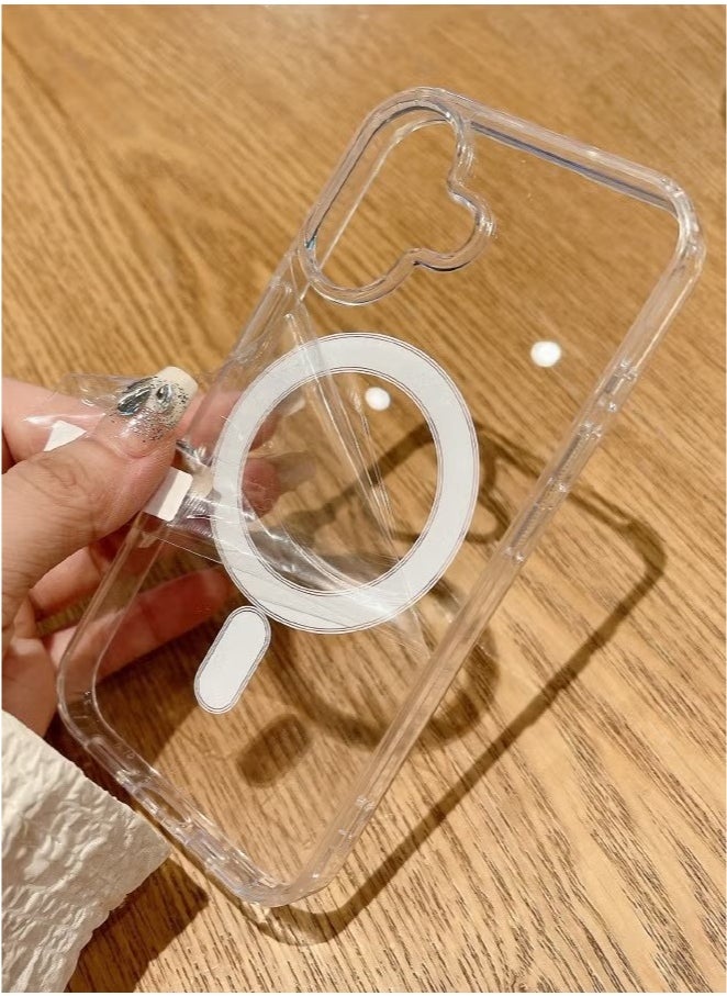 Generic iPhone 16 Clear Case, Crystal Clear iPhone 16 Case Compatible with Magsafe, Soft Silicone Edge + PC Hard Back Panel, Slim Anti Drop Back Cover for Apple iphone 16 2024 (Clear)  - Image 4