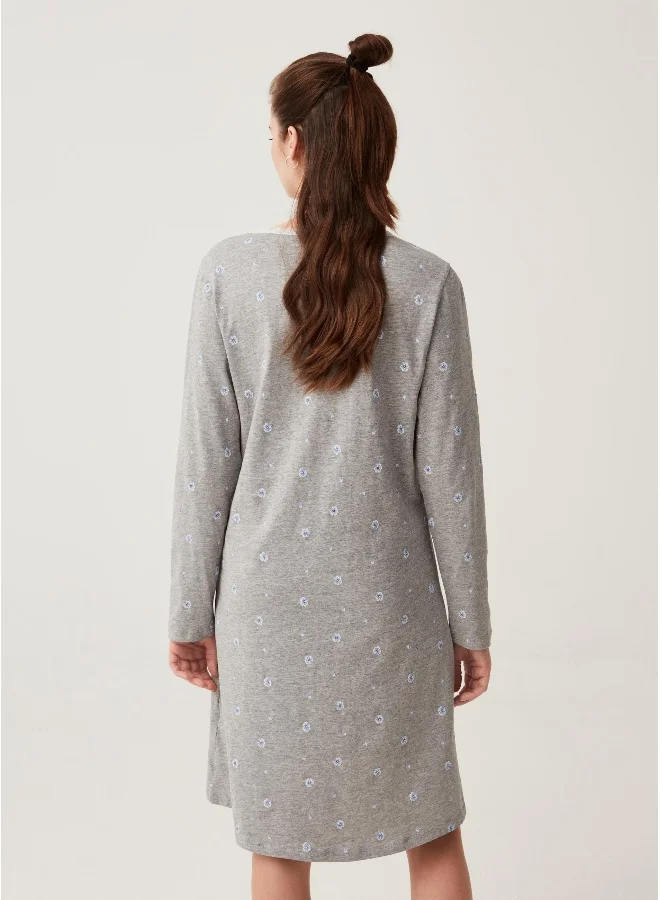 او في اس Nightdress with floral print