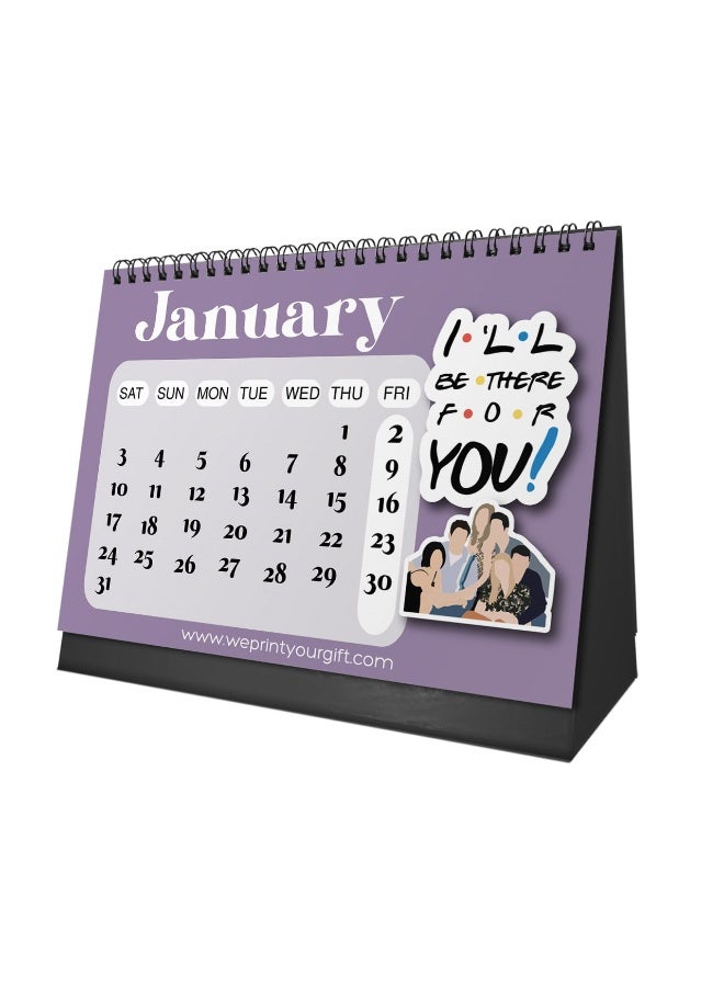 We Print, Your Gift Friends Series Desk Calendar 2026 -Durable cardboard base - Image 2