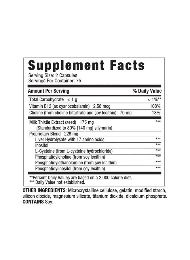 Liverite Liver Aid with Milk Thistle 2-Pack 150 Capsules (Total 300), Liver Support, Liver Cleanse, Liver Care, Improves Energy - Image 2