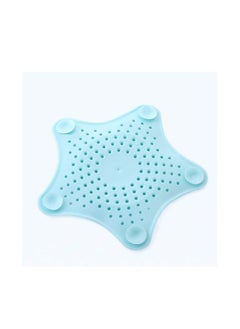 AS SEEN ON TV Starfish Silicone Drain Hair Catcher Kitchen Bathroom Shower Sink Strainer Blue  - Image 1