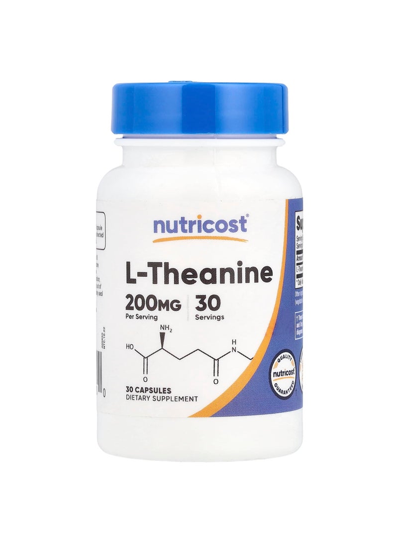 Nutricost L-Theanine, 200 mg, 30 Capsules