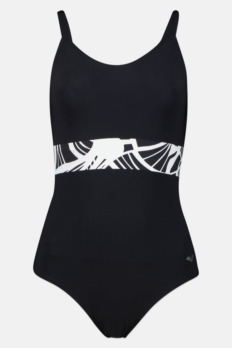 arena Women Brand Logo One Piece Swimwear, Black  - Image 1