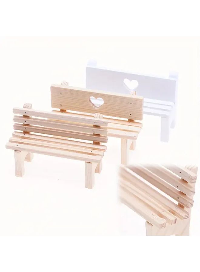 Miniature Vertical Bar Stool Model Dollhouse DIY Decor Bench Hobbyist Gift - Image 1