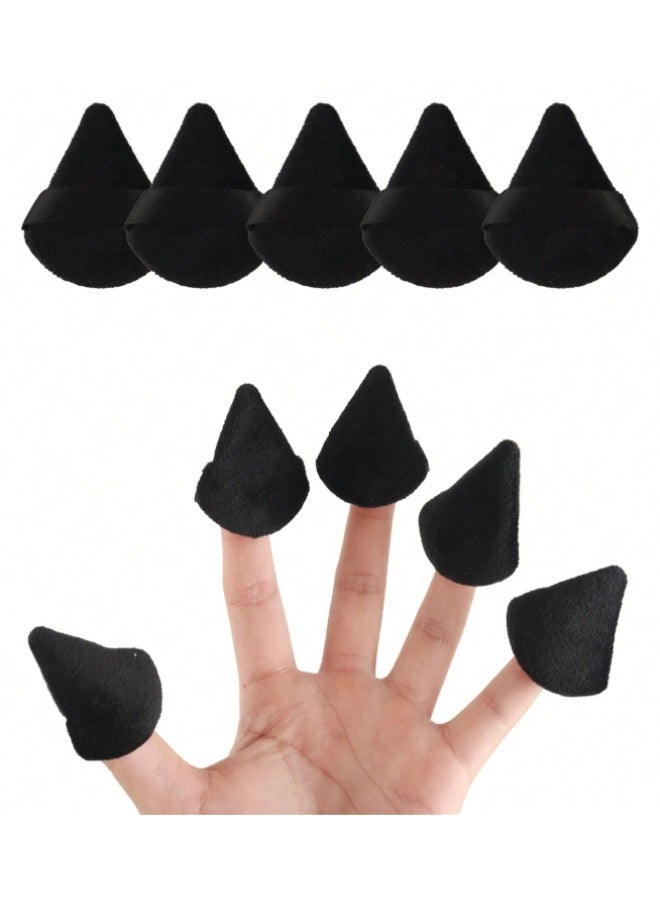 Shein 5Pcs Mini Double-Sided Powder Puffs - Soft Fluffy Texture Makeup Sponges for Face & Body