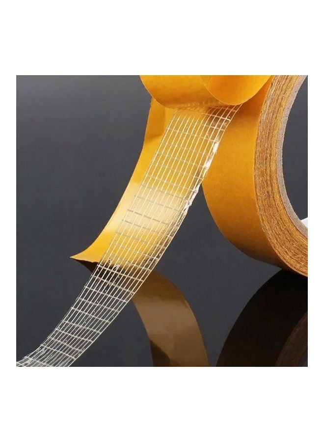 20m Strong Glass Fiber Transparent Mesh Traceless Adhesive Double-sided Tape brown 20*10*20cm - Image 2