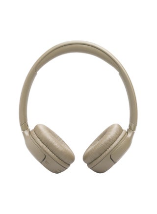 Tune 530Bt Wireless On Ear Headphones Pure Bass Sound 76H Battery Hands Free Call Plus Voice Aware Multi Point Connection Lightweight And Foldable Beige Beige - view 2