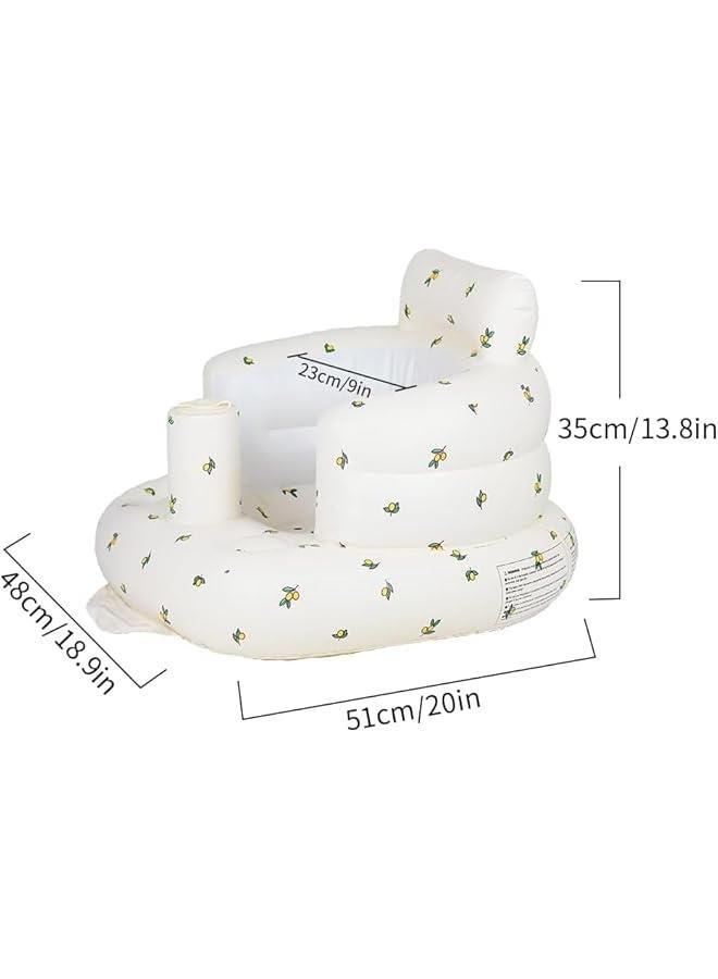 HOOKOR Durku Baby Inflatable Seat with Suction Cups for Babies 3 Months & Up, Baby Floor Seats for Sitting Up with Built in Air Pump, Blow Up Baby Chair for Infants (Olive) - Image 3