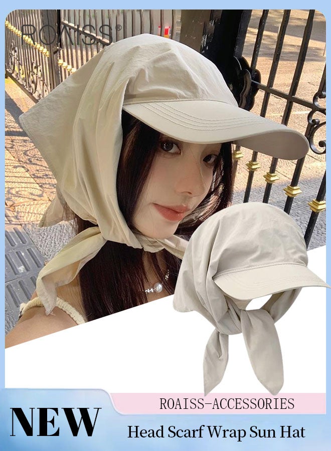 roaiss Women's Head Scarf Wrap Sun Hat, UPF 50+ UV Protection Lightweight Breathable Baseball Cap, Summer Outdoor Shopping and Walking Peaked Cap  - Image 1