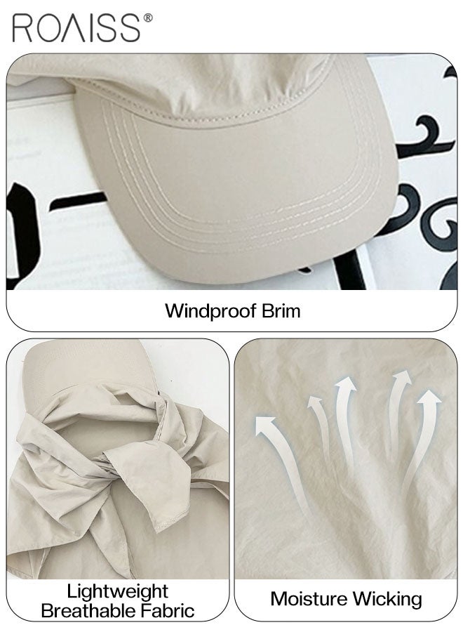 roaiss Women's Head Scarf Wrap Sun Hat, UPF 50+ UV Protection Lightweight Breathable Baseball Cap, Summer Outdoor Shopping and Walking Peaked Cap  - Image 4