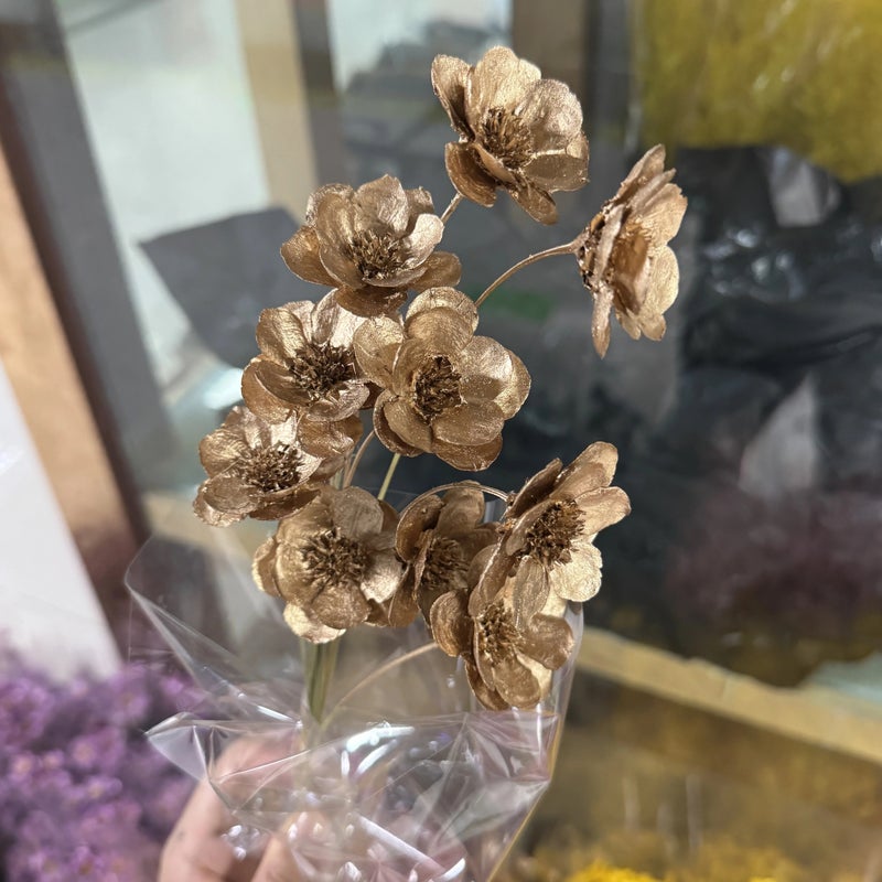 Bluejw Handmade Small Silver Bellflower Dried Flower Arrangement with Stem – Elegant Dried Plants for Easter, Wedding, New Year & Festive Home Decor - Image 5