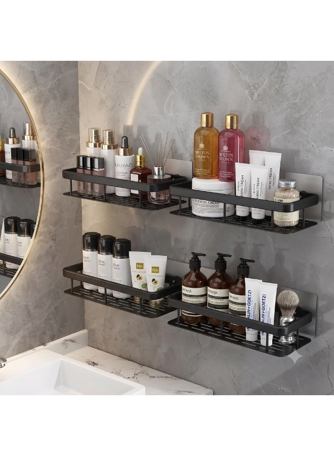ZEESQUARE Shower Caddy Organizer Shelves | No-Drill Self-Adhesive Bathroom Storage Rack | Rustproof Wall Mounted Shower Shelf for Shampoo, Conditioner & Soap | Kitchen, Bathroom & Toilet Organizer | 2-Pack & 4-Pack - Image 1