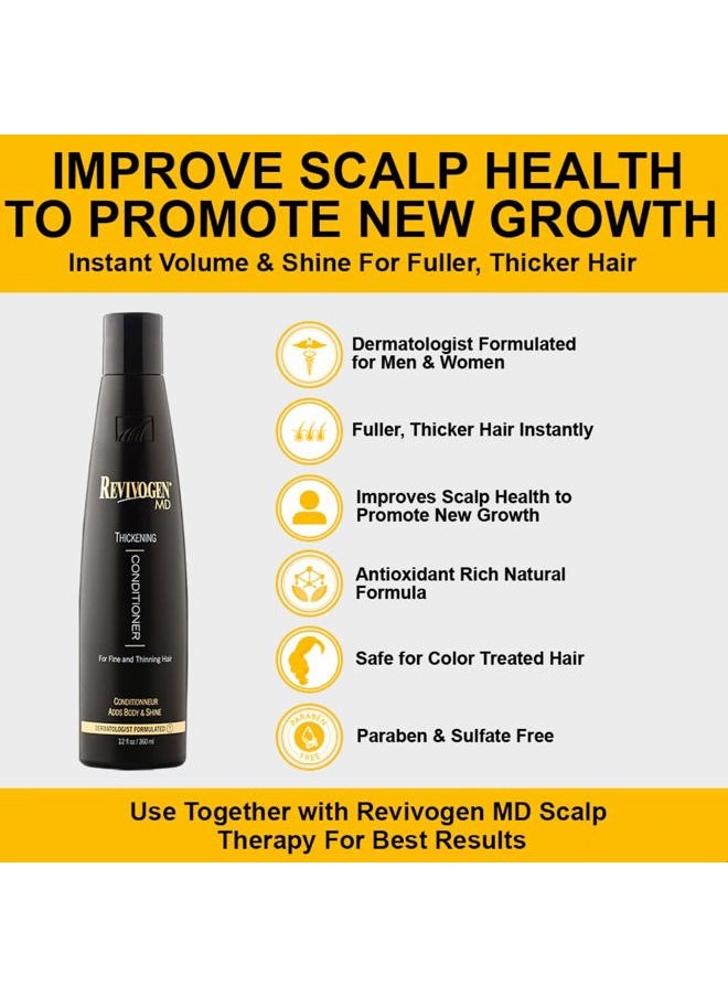 Revivogen MD MD Thickening Conditioner, Conditioner for Thinning Hair, Hair Loss Conditioner, Thickening Conditioner Men/Women, Conditioner for Hair Loss, 12 Fl oz  - Image 3