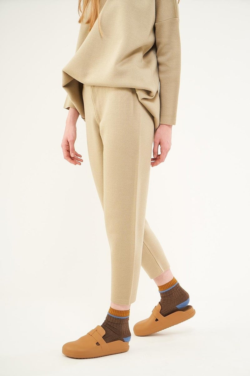 Mevra Knitwear Trousers Stone  - Image 1