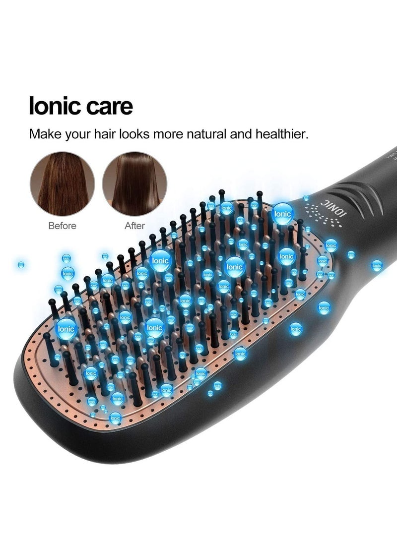 Hair Dryer Brush Straighteners，One Step Hair Dryer and Styler Volumizer with Negative Ion for Reducing Frizz and Static (Black) - Image 5