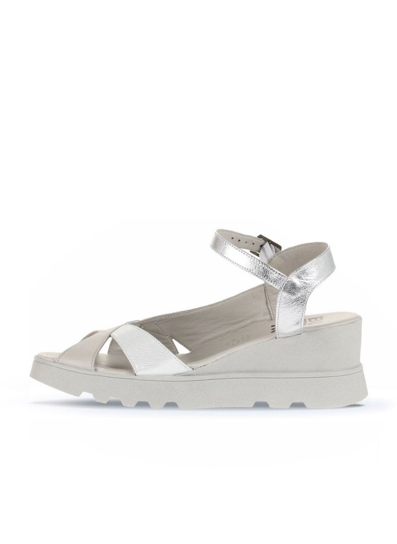Bueno BUENO Women's Wedge Sandals – Strappy Open-Toe Design with Ankle Buckle Closure and Cushioned Sole for Stylish All-Day Wear  - Image 3