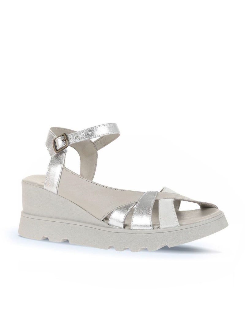 Bueno BUENO Women's Wedge Sandals – Strappy Open-Toe Design with Ankle Buckle Closure and Cushioned Sole for Stylish All-Day Wear  - Image 2