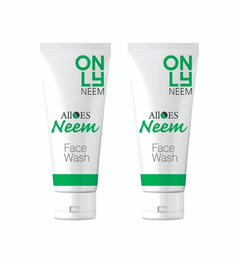 ALLOES PHARMACEUTICALS ALLOES Neem Face Wash for OilyAcne ProneNormal Skin Daily Use Cleanser For Women Men Prevents PimplesPores And Blackheads 75 gram each pack of 2  - Image 1
