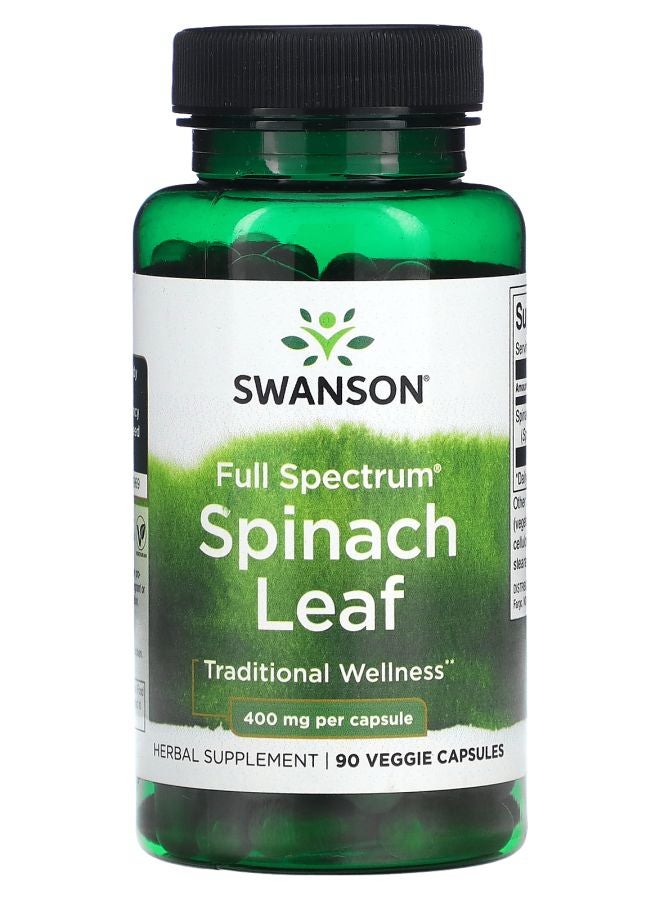 SWANSON Full Spectrum Spinach Leaf 400 mg 90 Veggie Capsules