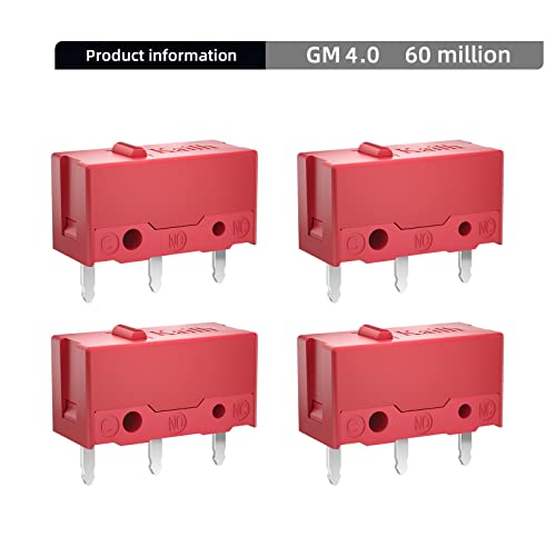KAILH GM4.0 GM8.0 Micro Switch 60M 80MLife Gaming Mouse Micro Switch 3 Pin Black Mice Left Right Button GM 4.0 8.0 (Black 10pcs GM8.0) - Image 2