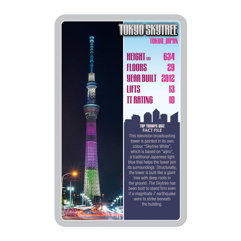 Top Trumps لعبة بطاقات سكاي سكرابرز توب ترمبز - Image 3