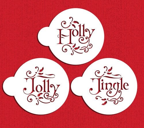 Designer Stencils Holly, Jolly and Jingle Cookie Stencil Set C978 by Designer Stencils - Image 4