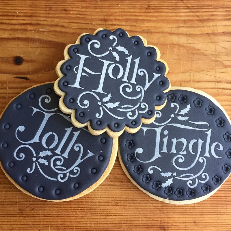 Designer Stencils Holly, Jolly and Jingle Cookie Stencil Set C978 by Designer Stencils - Image 3