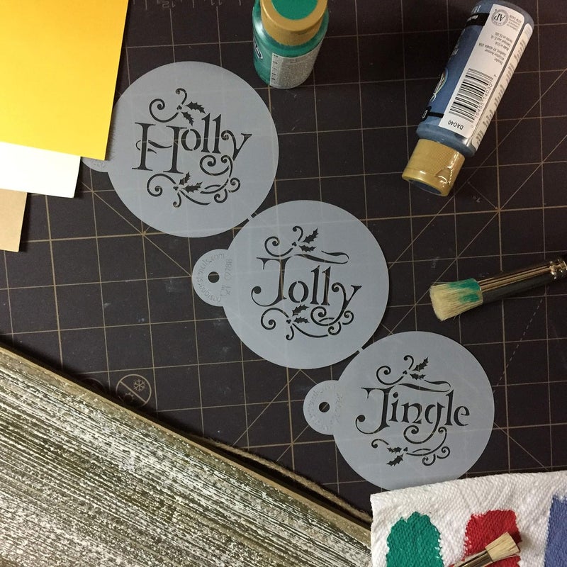 Designer Stencils Holly, Jolly and Jingle Cookie Stencil Set C978 by Designer Stencils - Image 5