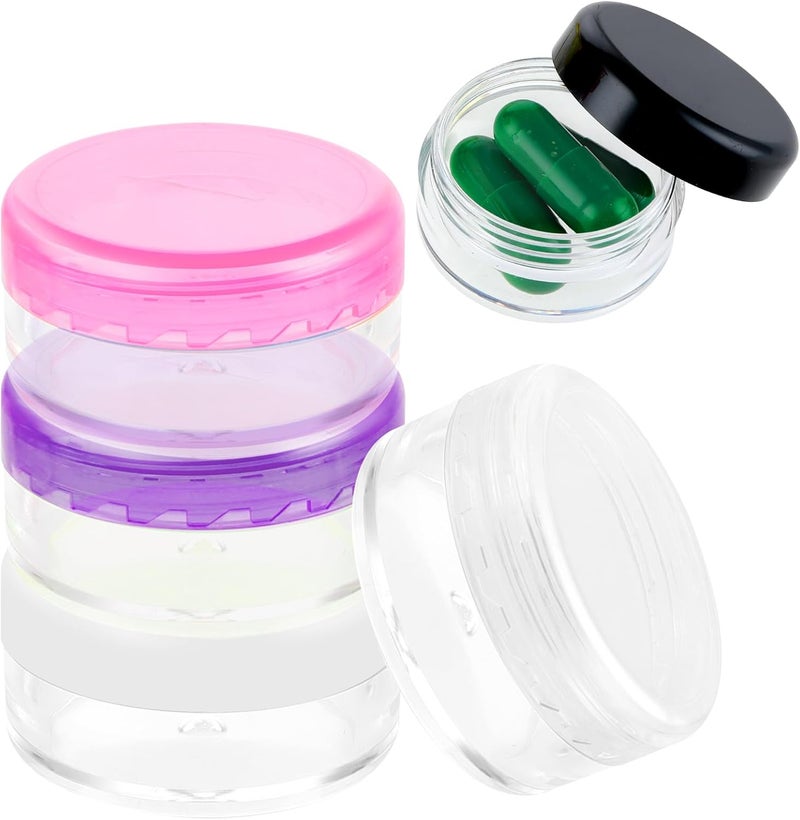 Portable Pill Organizer Set for Travel - 5 Pcs
