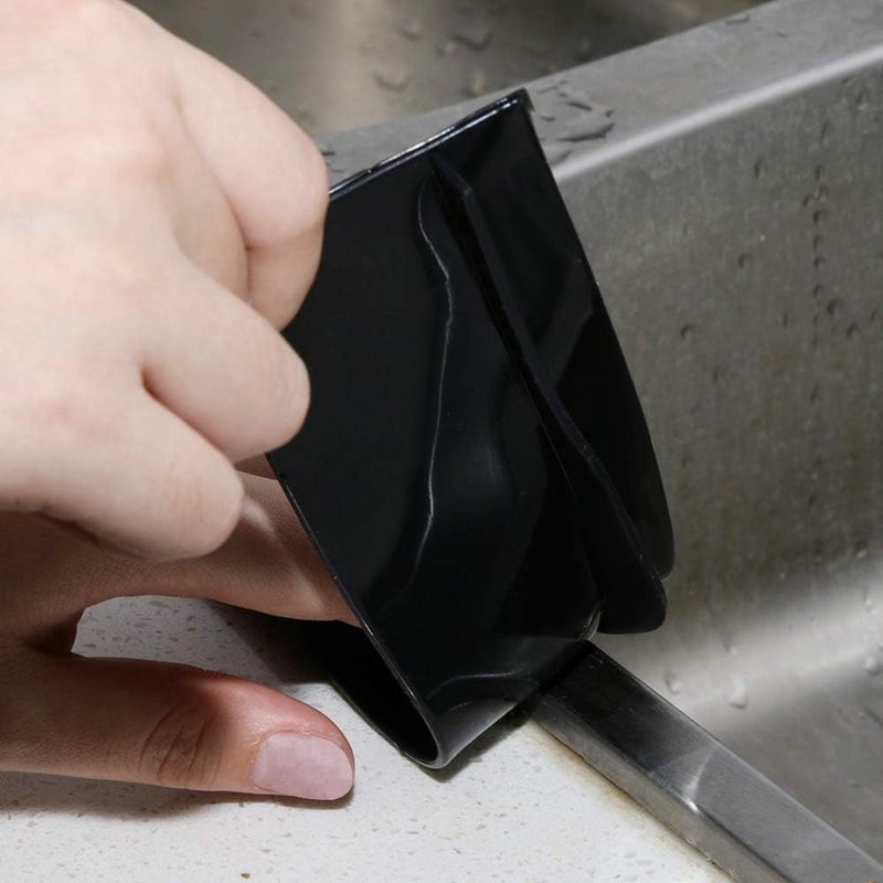 CozyKit Silicone Kitchen Stove Counter Gap Cover Long & Wide Gap Filler (2 Pack) Seals Spills Between Counters, Stovetops, Washing Machines, Oven, Washer, Dryer - Heat-Resistant and Easy Clean (Black) - Image 2