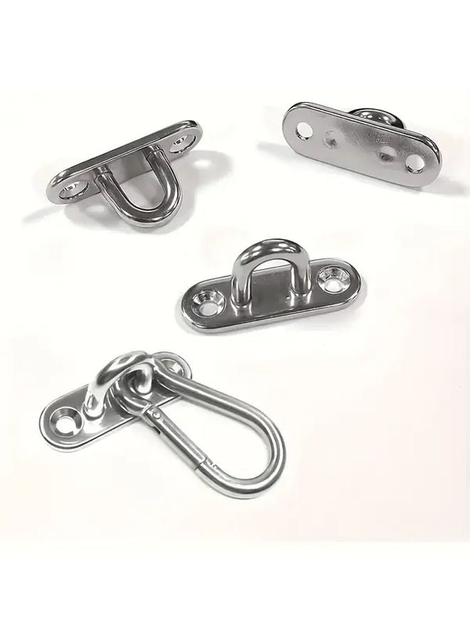 6pcs Silvery M5 Eye Hook Rings With Screws For Heavy Duty Ceiling Wall Hanging - Image 5