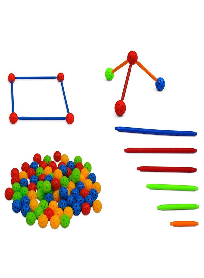 SquareDrop Vertex Wonder Set of 330 pcs. - Mathematics - Geometry Brain Boosting Mathematical Activities for Age 5+ Years Old Kids - Do It Yourself Mathematics Activity Kit - Image 1