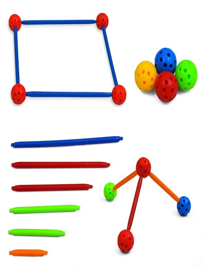 SquareDrop Vertex Wonder Set of 330 pcs. - Mathematics - Geometry Brain Boosting Mathematical Activities for Age 5+ Years Old Kids - Do It Yourself Mathematics Activity Kit - Image 2