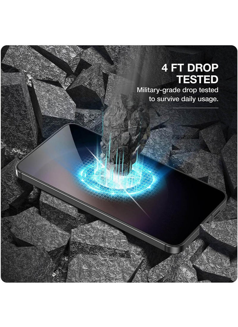AMAZINGthing - Supreme Privacy Glass Full Cover for Samsung Galaxy S24 Screen Protector Tempered Glass - [180 Degree PRIVACY] - Image 1