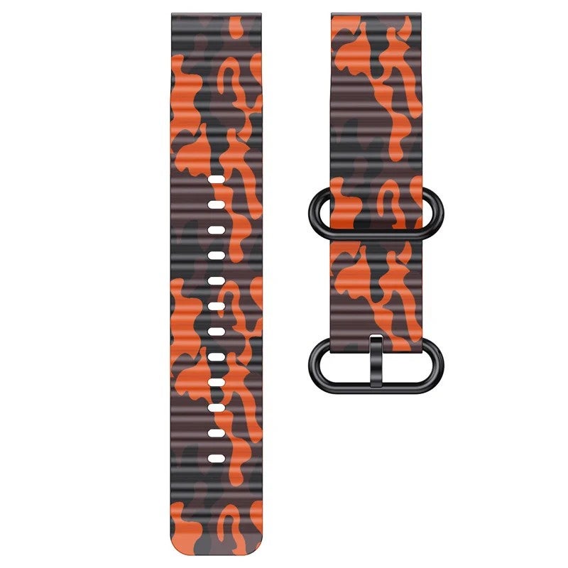 Bluejw Replacement 22mm 26mm Silicone Rubber Watch Band for Garmin Fenix 7X/7 Pro Solar, 6X/6 Sapphire, 5/5X Plus, 3/3HR, Epix – QuickFit Camouflage Strap - Image 1