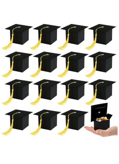 KASTWAVE 24 Pack Graduation Hat Candy Box 2022 Graduation Gift Box with Fringe for Graduation Party Supplies Decorative Candy Chocolate Souvenirs  - Image 1
