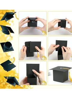 KASTWAVE 24 Pack Graduation Hat Candy Box 2022 Graduation Gift Box with Fringe for Graduation Party Supplies Decorative Candy Chocolate Souvenirs  - Image 5