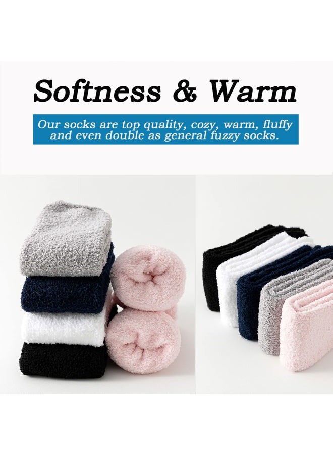 Jormatt 3 Pairs Ultra Thick Fuzzy Grip Socks Non Skid Slipper Hospital Socks Unisex, 3 Pairs,pink+grey+navy, Shoe Size: men 4-7/women 4.5-8.5 - Image 5