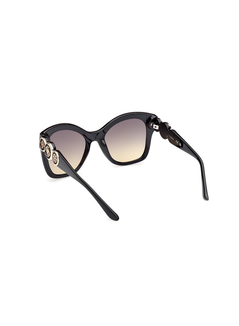 GUESS FULL RIM FEMALE BUTTERFLY BLACK INJECTED SUNGLASSES - Image 3