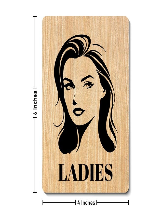 Plan To Gift Ladies and Gents Toilet Sign Board (Set of 2 - Glossy Finish/Size 6x4 in) Self Adhesive Gents and Ladies Toilet Toilet Sign Board for Home - Image 3