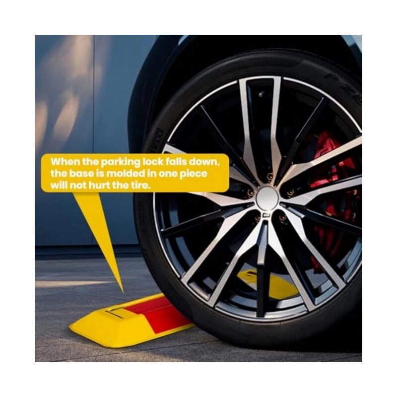 Foldable Parking Barrier,Car Parking Lock Manual Lockable Parking Space Block with Keys,Private Parking Space Lock for Shopping Malls, Hotels,Office,Airports - Image 4