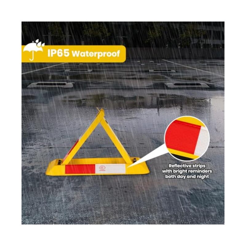 Foldable Parking Barrier,Car Parking Lock Manual Lockable Parking Space Block with Keys,Private Parking Space Lock for Shopping Malls, Hotels,Office,Airports - Image 2