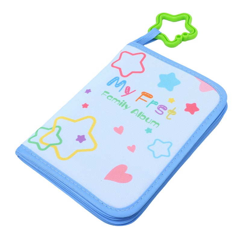 My First Photo Album Soft Cloth Baby Photo Book with Safe Mirror Holds 17 4x6 Inch Pictures - Image 1