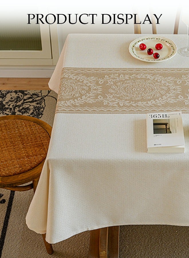 DUNISO مفرش طاولة مستطيل مقاوم للماء، مفرش طاولة قابل للتنفس، غطاء طاولة قهوة مضاد للغبار، مقاوم للحرارة ومتين، مناسب لطاولات الطعام، المكاتب، طاولات الزينة، العدادات، طاولات القهوة، 100 * 160 سم - Image 3