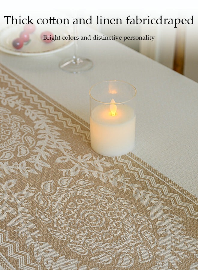 DUNISO مفرش طاولة مستطيل مقاوم للماء، مفرش طاولة قابل للتنفس، غطاء طاولة قهوة مضاد للغبار، مقاوم للحرارة ومتين، مناسب لطاولات الطعام، المكاتب، طاولات الزينة، العدادات، طاولات القهوة، 100 * 160 سم - Image 4